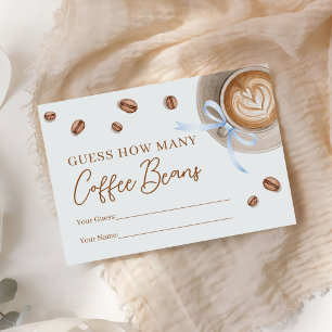 Guess How Many Coffee Beans Baby Shower Enclosure Card