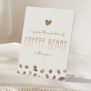 Guess How Many Coffee Beans Bridal Shower Pedestal Pedestal Sign