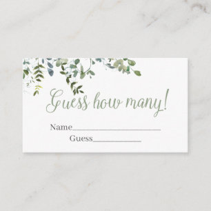 Guess How Many  Enclosure Card