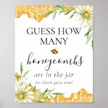 Guess How Many Honeycomb Bee Bridal Shower Game