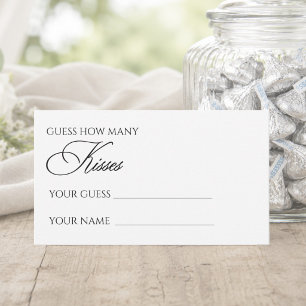 Guess How Many Kisses Bridal Shower Game Enclosure Card