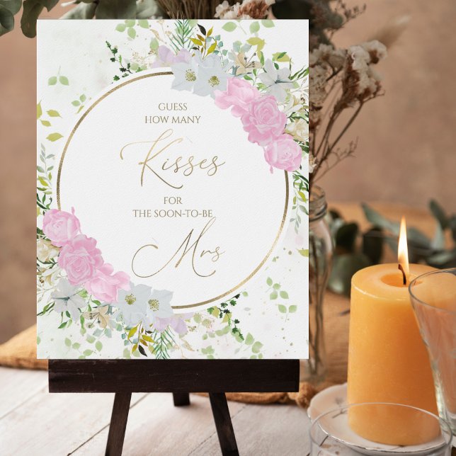 Guess How Many Kisses Bridal Shower Sign (Creator Uploaded)
