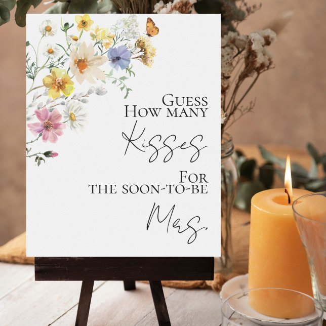 Guess How Many Kisses for the Soon-to-be Mrs Sign (Creator Uploaded)