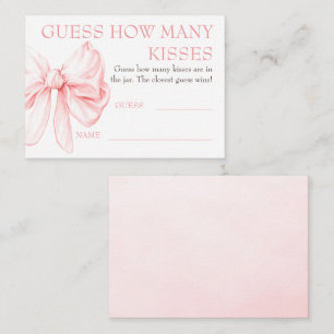 Guess How Many Kisses Game Cards - Chic Bow 
