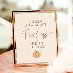 Guess How Many Pacifiers Baby Shower Game  Poster