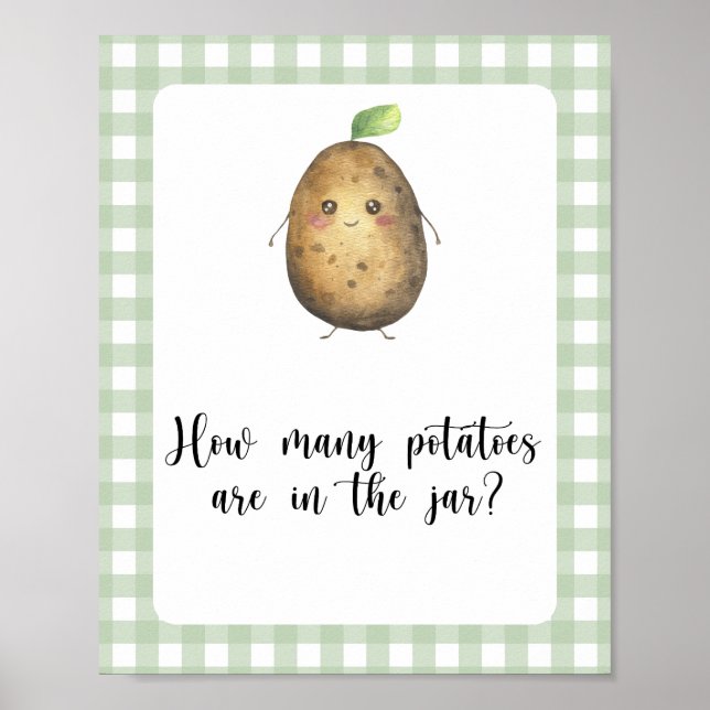 Guess how many potatoes are in the jar poster (Front)