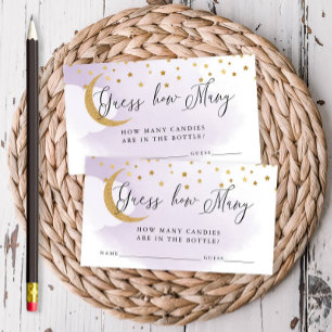 Guess How Many Purple Over the Moon Guess Card