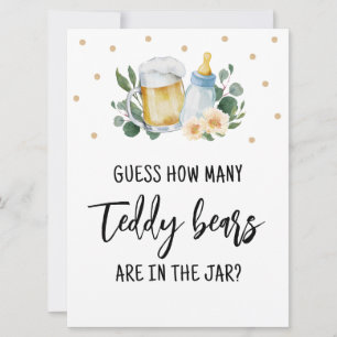 Guess How Many Teddy Bears Candies Sign Game Invitation