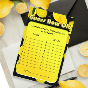 Guess How Old Were The Bride and Groom Lemon Flyer