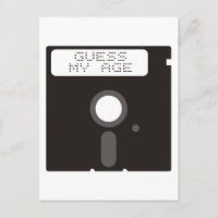 Guess my age. Funny old computer floppy disc