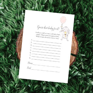 Guess That Baby Food Baby Sprinkle Game Card