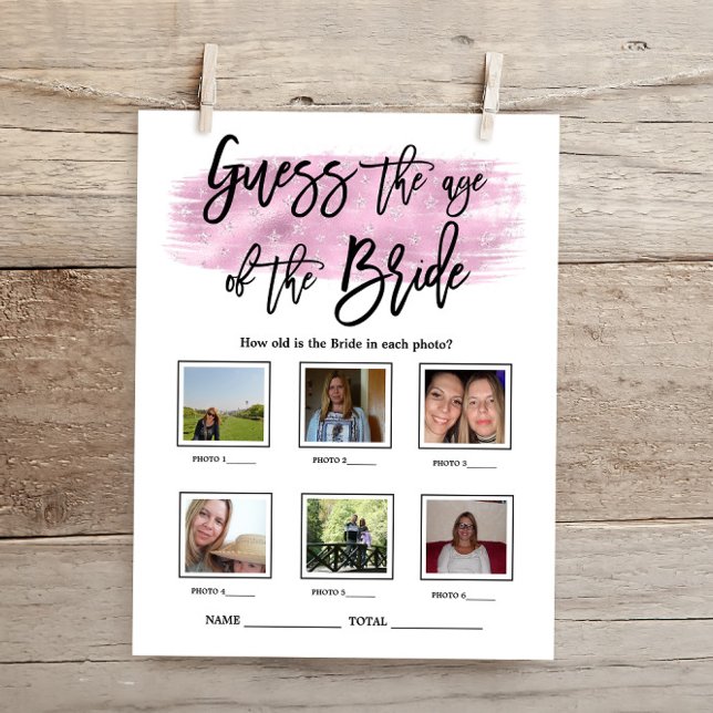 Guess the age of the Bride Bridal Shower Game (Creator Uploaded)