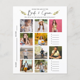 Guess The Age   Photo Bridal Shower Game