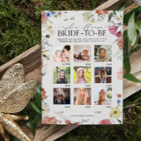 Guess the Age Pressed Floral Bridal Shower Game