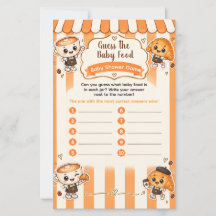 Guess the Baby shower Food Orange Stripes Coffee
