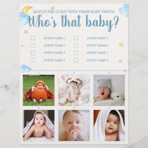 Guess the baby shower game  flyer