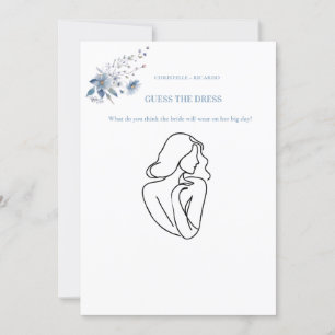  Guess the bride dress bridal shower game Card