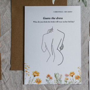 Guess the bride dress bridal shower game Card