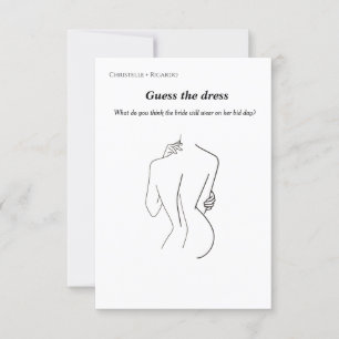 Guess the bride dress bridal shower game invitation