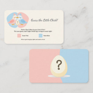 Guess the Chick – Gender Reveal Enclosure Card