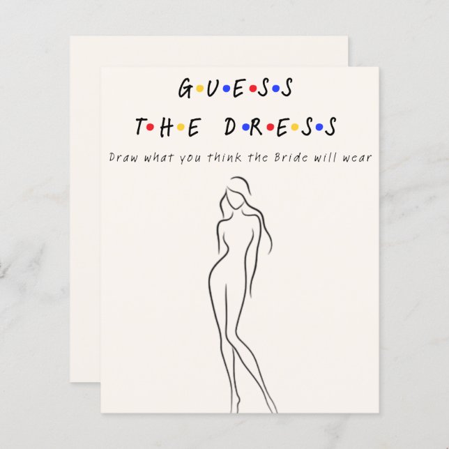 Guess the Dress (Front/Back)