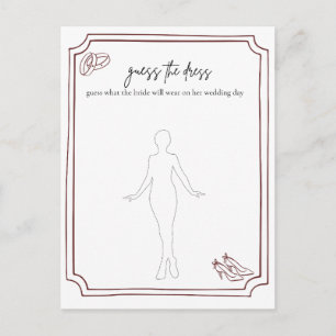 Guess the dress Bridal Shower game Postcard