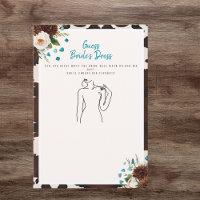 Guess the Dress Bridal Shower Rustic Boho game