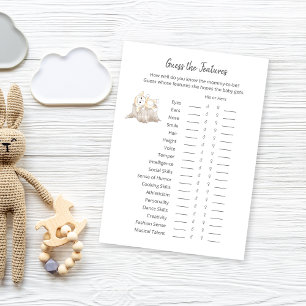 Guess The Features Game Baby Elephant Card