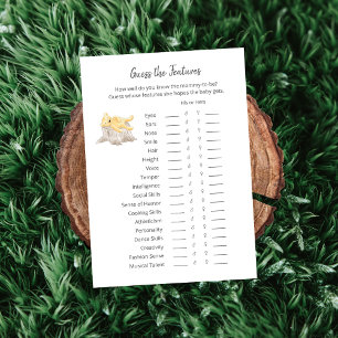 Guess The Features Game Teddy Bear Card