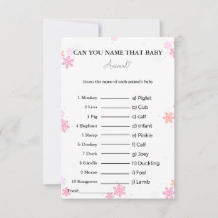 guess the name of the baby animal baby shower game