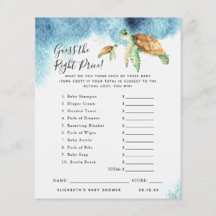 Guess The Price Baby Shower Game