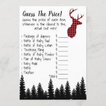 Guess The Price Baby Shower Game