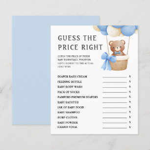 Guess The Price   Cute Teddy Bear Baby Shower Game