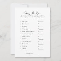 Guess the Price - Plain Bridal Shower Game