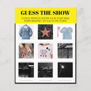 Guess the Show Personalized Playbill Party Game