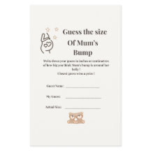 Guess the Size of Mom’s Bump – Twin Baby Shower Ga