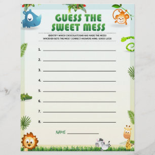 Guess The Sweet Mess [Animal Theme] Letterhead