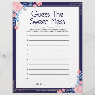 Guess The Sweet Mess [Floral Frame] Letterhead