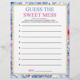 Guess The Sweet Mess [Floral Watercolors] Letterhead