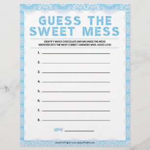 Guess The Sweet Mess [Luxury Lace [Blue]] Letterhead