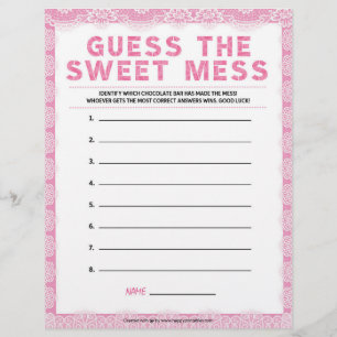 Guess The Sweet Mess [Luxury Lace [Pink]] Letterhead