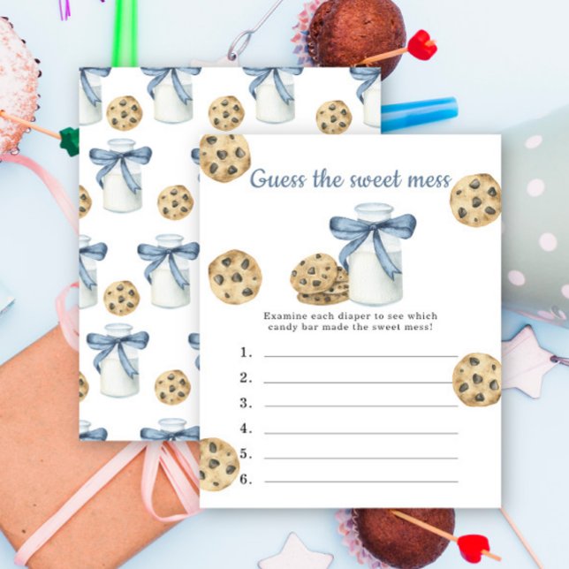 Guess the sweet mess Milk & cookies baby shower (Creator Uploaded)