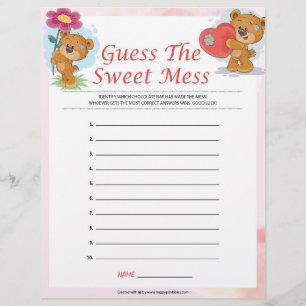 Guess The Sweet Mess [ Teddy Bears] Letterhead