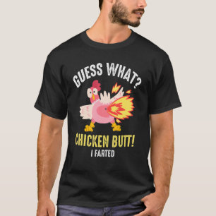 Guess What Chicken Butt Cute Chickens  Animal Buff T-Shirt