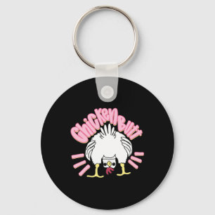 Guess What Chicken Butt Design Keychain