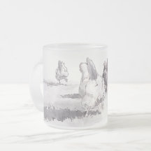 Guess what? Chicken Butt frosted short mug