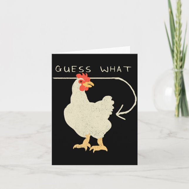 Guess What Chicken Butt Funny Happy  Card (Front)