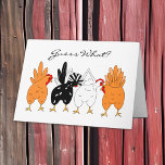 Guess What? Chicken Butt Funny Humour Card<br><div class="desc">Give someone a laugh with this cute cartoon hand drawn guess what,  chicken butt card for a friend or family member.</div>