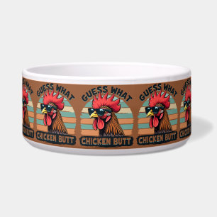 Guess What Chicken Butt Funny Retro Rooster