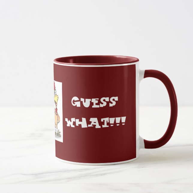 guess what!!!, chicken butt!!! mug (Right)